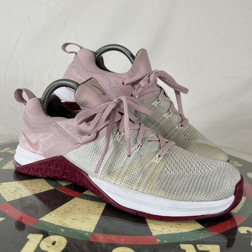 Nike Metcon Flyknit 3 CrossFit Training Shoes Sneakers Lifting Run Plum Womens 9